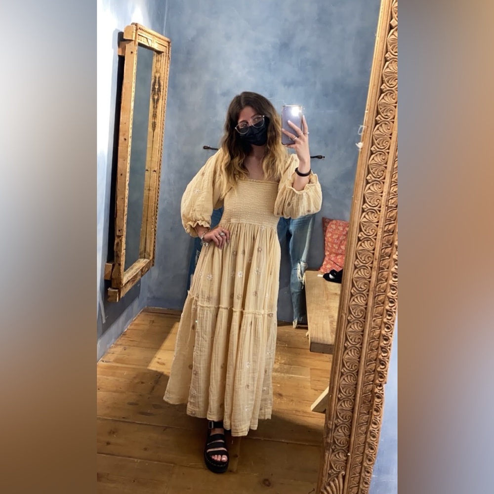 Free People Dahlia Maxi Embroidered Dress